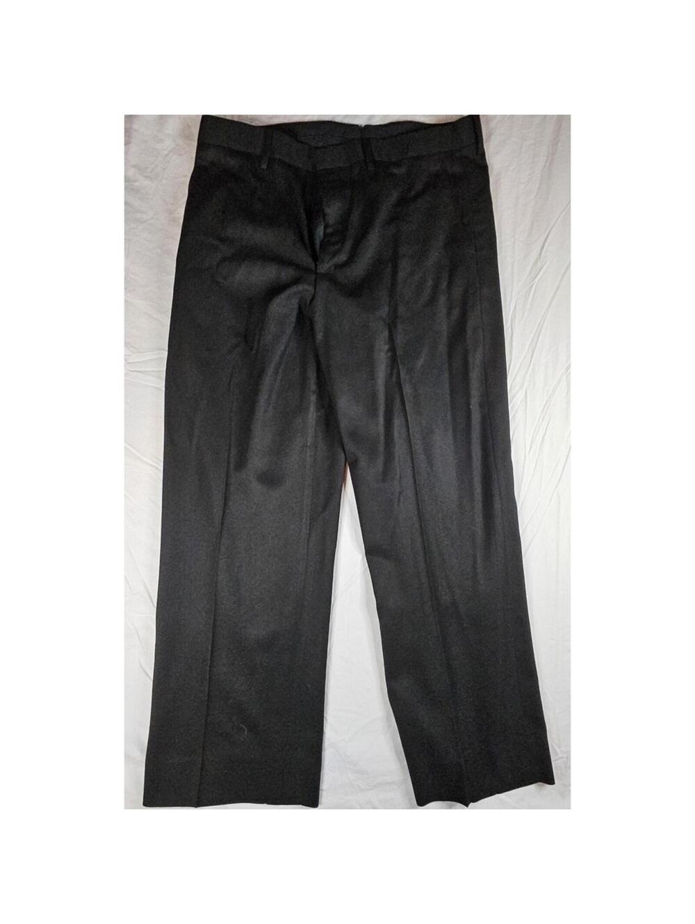 Merona Men's Black Dress Pants 38x30 Flat Front Classic Slacks Professional Work